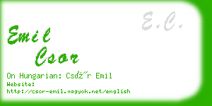 emil csor business card